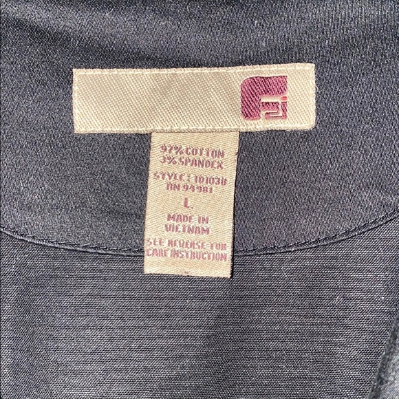 Women's Black Double-Breasted Jacket Coat Large Button Down - Picture 2 of 9